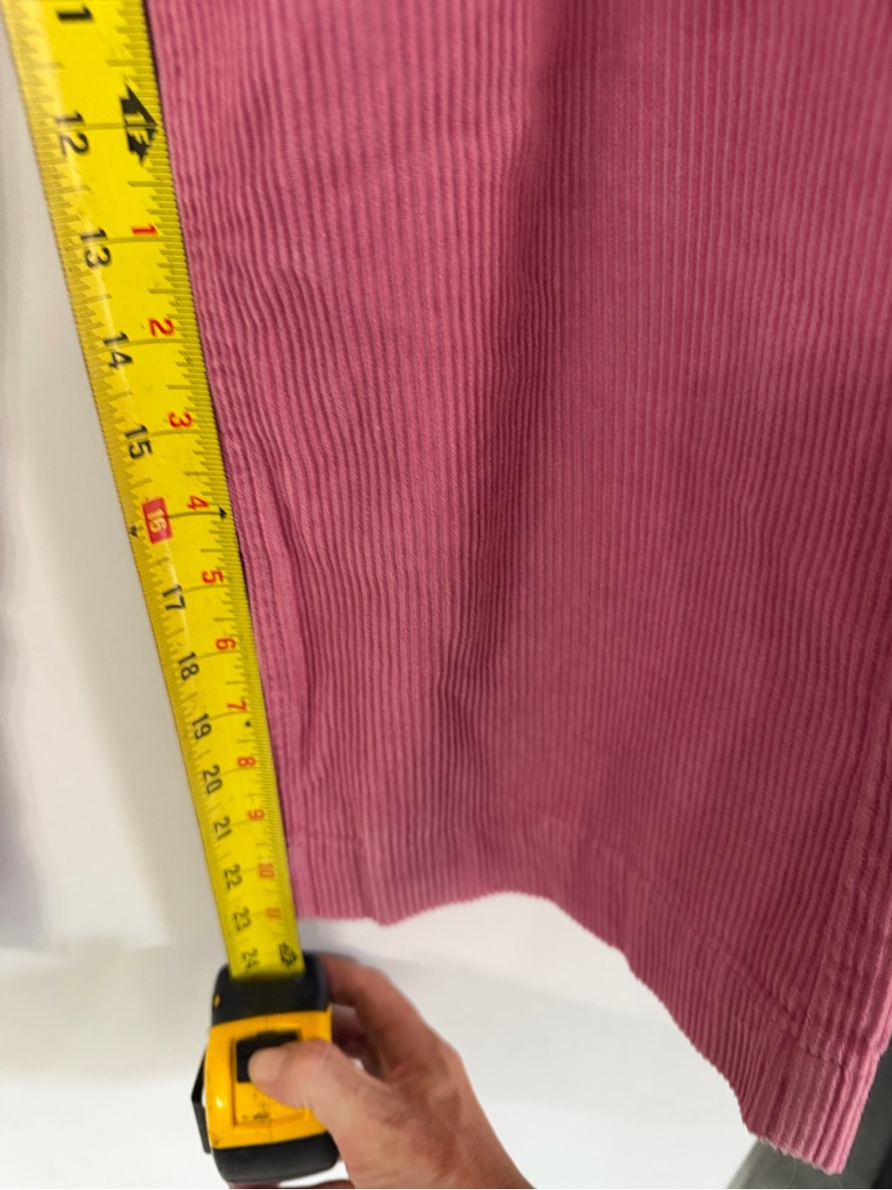 Billabong waist 24 pink wide leg patch pocket crop ankle corduroy pants women’s - Picture 6 of 9